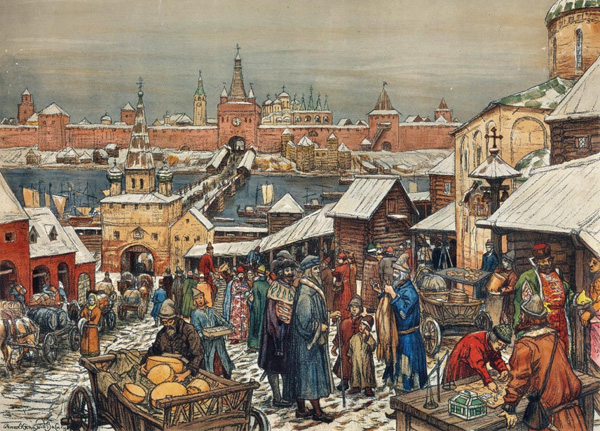 А. Васнецов. Новгородский торг